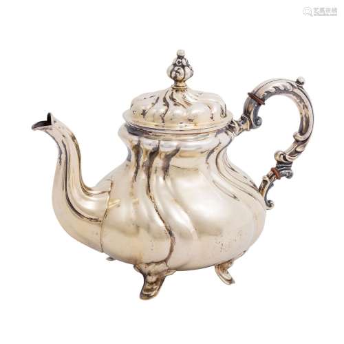 Teapot, 835 silver gilded, 20th c.