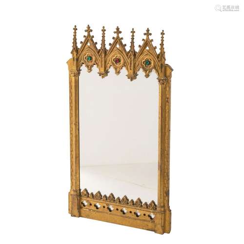 FRENCH MIRROR IN NEOGOTHIC STYLE,