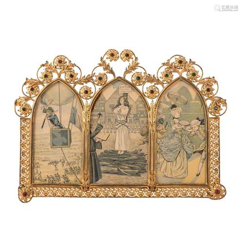 DECORATIVE FRENCH FRAME WITH ORNAMENTAL APPLICATIONS,