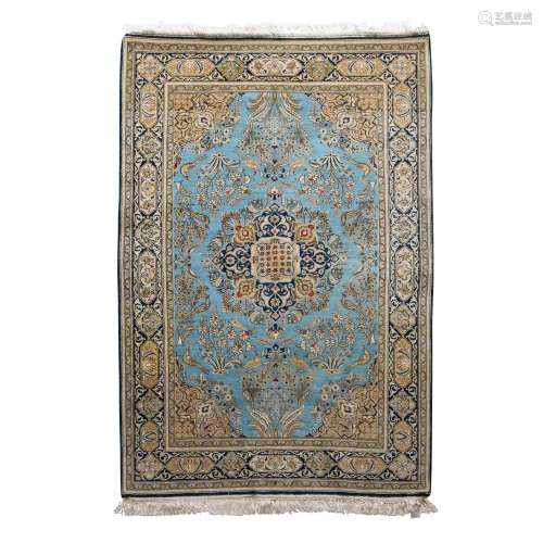 Oriental carpet. GHOM/PERSIA, 20th century, 213x144 cm.