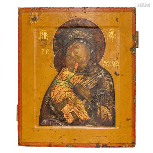 ICON "Mother of God of Vladimir", Russia end of th...