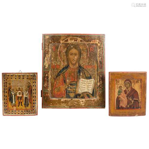 3 ICONS, Russia 18th/19th c.,