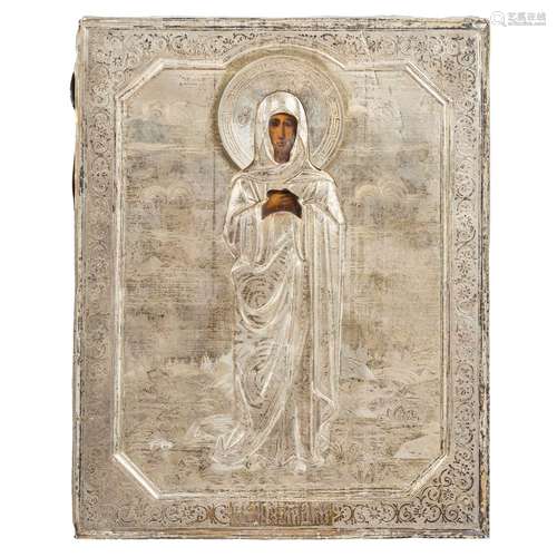 ICON with OCLAD "Standing Mother of God", Russia l...