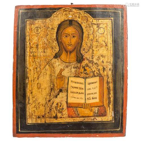 ICON "Christ Pantocrator", Russia 18th/19th c.,