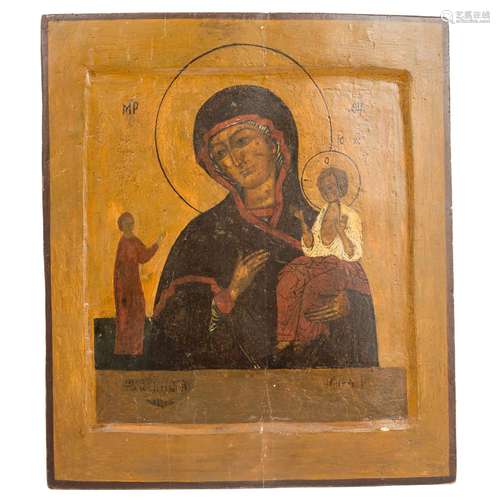 ICON "Adored Mother of God and Child", Russia 18th...