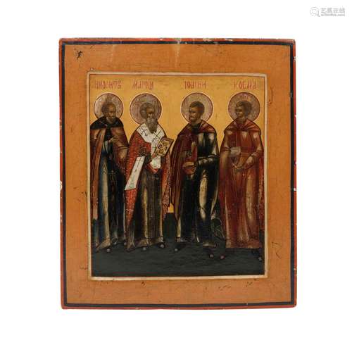 ICON "Four Saints", Northern Russia 1850 to 1890,