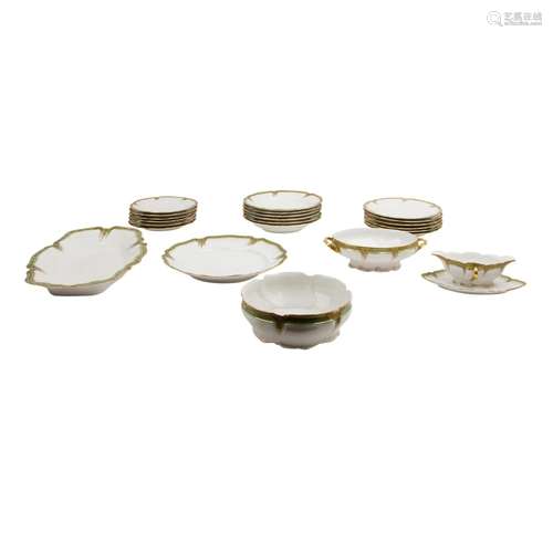 LIMOGES 23-piece dinner service for 6 persons, around 1900.