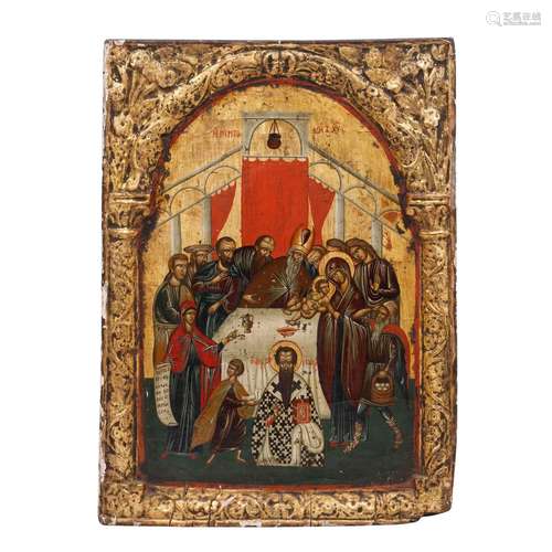 RARE ICON WITH THE CIRCUMCISION OF CHRIST,