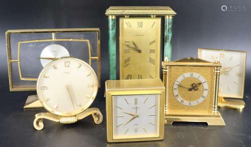 Lot of 6 Gilt Metal Clocks.