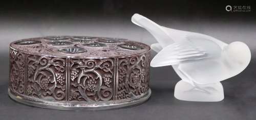 Signed Lalique "Roger" Lidded Box.