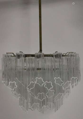 Large Midcentury Camer Chandelier