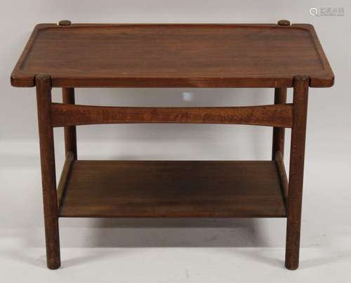 Midcentury Teak Hans Wegner Tray Top Table