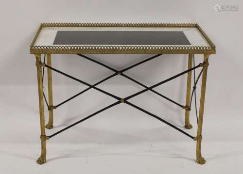 Bagues Quality Gilt & Patinated Bronze Table.