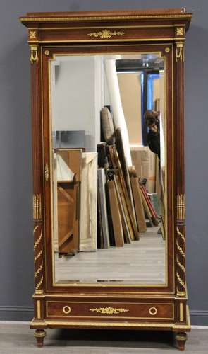 Linke Quality Bronze Mounted Mirrored Armoire.