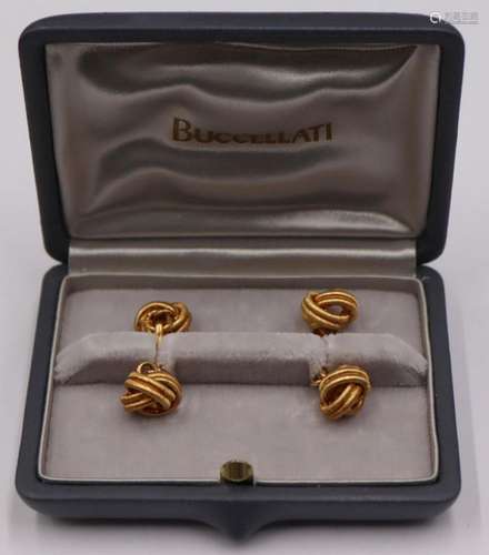 JEWELRY. Pair of Buccellati 18kt Gold Cufflinks.