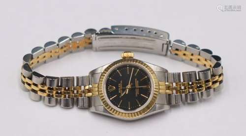 JEWELRY. Lady's Rolex Oyster Perpetual Two-tone