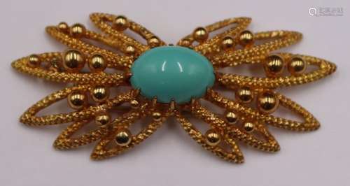 JEWELRY. Van Cleef & Arpels 18kt Gold & Turquoise