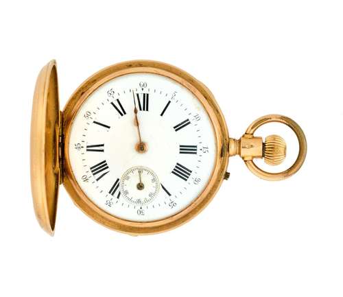 Albert 18K gold pocket watch 21th century Case signed Manual...