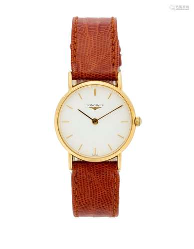 Longines Ref. L7.199.6 Lady`s 18K gold wristwatch 1980s Dial...