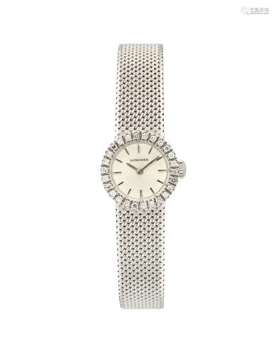 Longines Lady`s white gold 18K wristwatch Year 1967 Dial and...