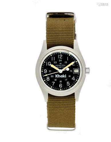 Hamilton, Khaki Field Ref. 9239 Lady`s steel wristwatch 1990...