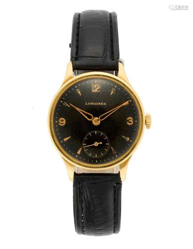 Longines, Calatrava Gent`s 18K gold wristwatch Year 1934 Dia...