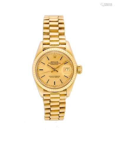 Rolex, Lady Datejust Ref. 6917 Lady`s 18K gold wristwatch Ye...