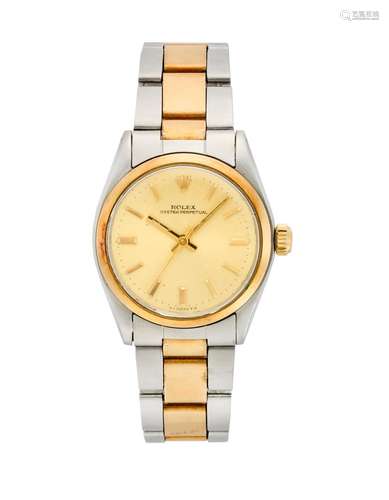 Rolex, Oyster Perpetual Ref. 6748 Gent`s steel and gold wris...