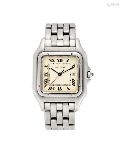 Cartier, Panthčre Ref. 130.000.C Gent`s steel wristwatch Yea...