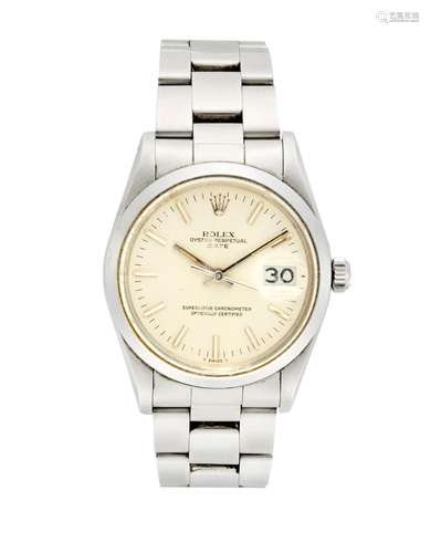 Rolex, Oyster Perpetual Date Ref. 15000 Gent`s steel wristwa...