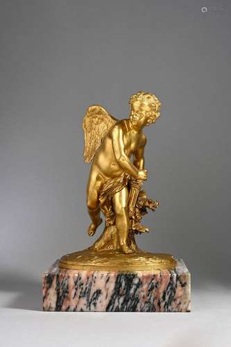 THOMIRE PIERRE-PHILIPPE (1751-1843).<br />
Cupidon.<br />
En...