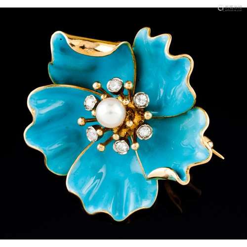 A flower brooch