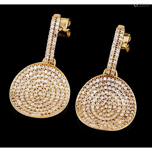 A pair of drop earrings