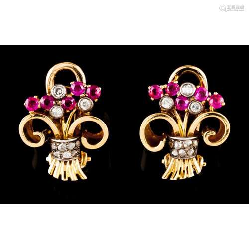 A pair of earrings