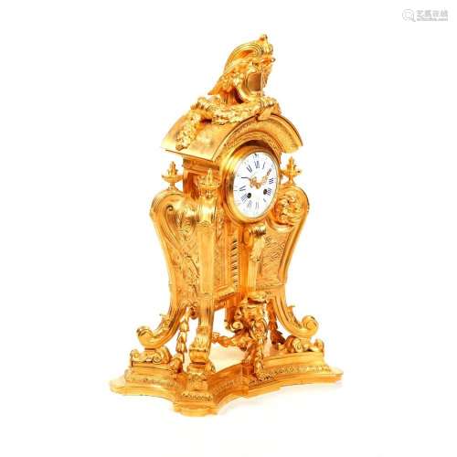 A Louis XV style tabletop clock