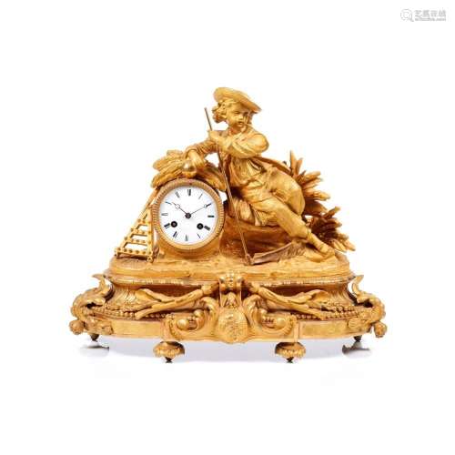 A Louis XVI style table top clock