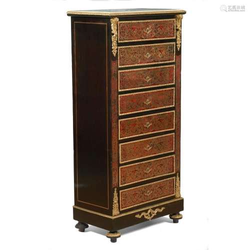 A fall front Boulle style Napoleon III desk