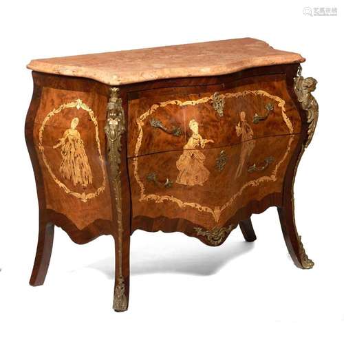 A pair of Louis XV style commodes