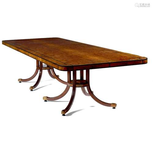 A large Biedermeier dining table