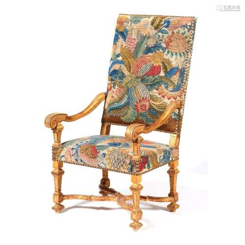 A ceremonial Louis XIV fauteuil