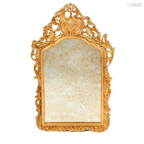 A pair of Louis XV style wall mirrors