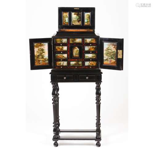A Flemish cabinet on stand