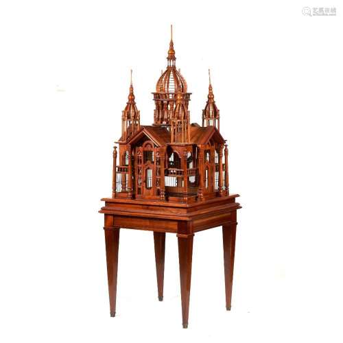A Victorian style palace shaped birdcage