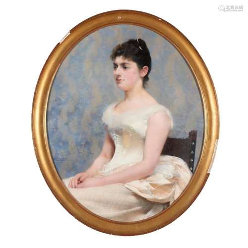 Artist or Maker Paul Leroy (1860-1942) A portrait of a lady