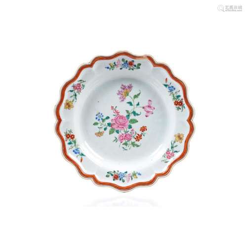 A scalloped plate