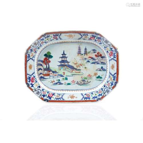 An octagonal serving platter