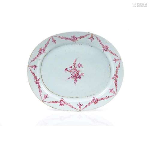 An oval serving platter