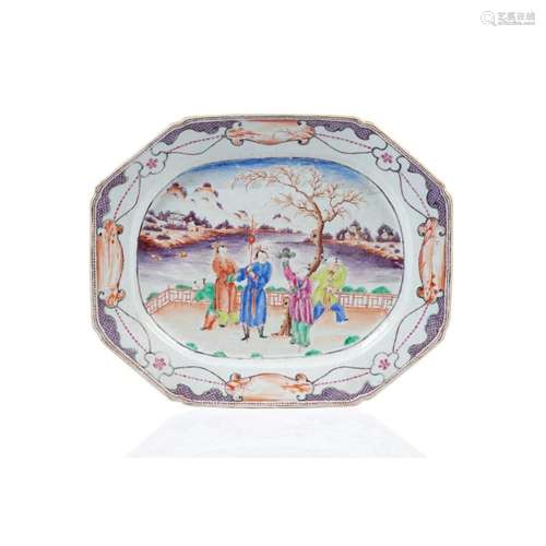 A large octagonal serving platter