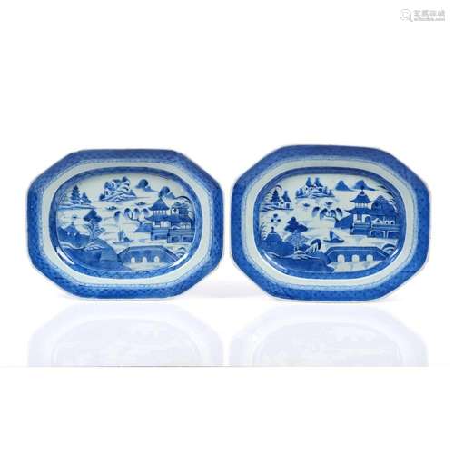 A pair of serving platters