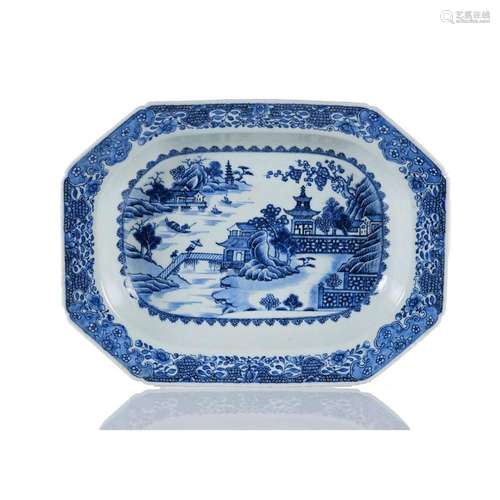 A deep octagonal serving platter